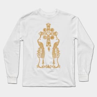 Cross with Peacocks Long Sleeve T-Shirt